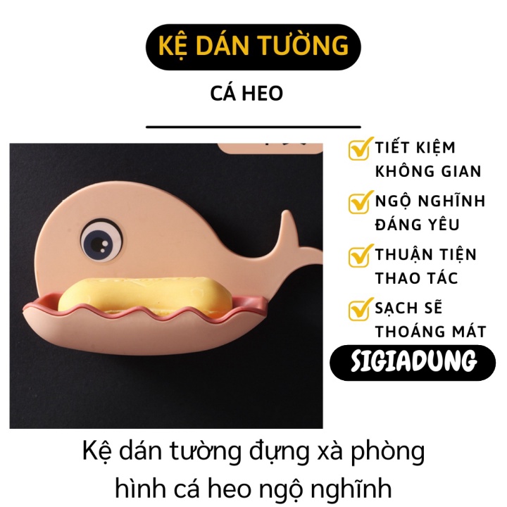 [SGD] Giá Để Xà Phòng - Kệ Treo Nhà Tắm Khay Để Xà Bông Dán Tường 2 Lớp Hình Cá Voi 986