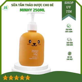 Sữa tắm gội cho bé minhy, sữa tắm thảo dược an toàn không cay mắt 250ml