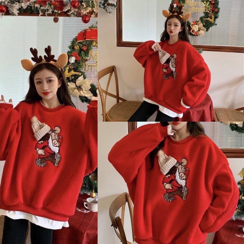 [Xả Kho]  Áo Sweater Bàn Cờ Mẫu mới Hót Hit 2021❤Áo Nỉ Thụng Tay Phồng Thu Đông In Hình, Chữ Ulzzang Phong Cách Hàn