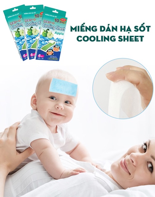 Miếng dán hạ sốt dành cho bé Cooling sheet