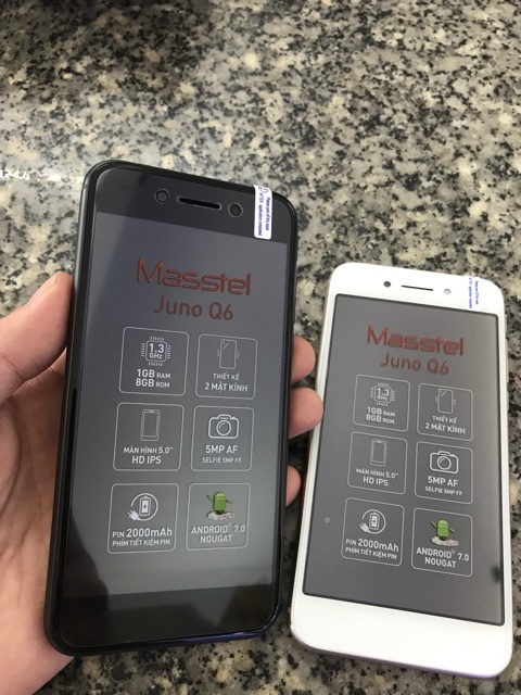 Điện thoại Smartphone Masstel Juno Q6 kiểu dáng Ipx màn hình 5 inch ram 1Gb Rom 8Gb chơi game LQ cực đã+ kèm bao da | BigBuy360 - bigbuy360.vn