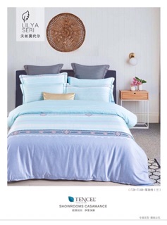 Bộ chăn ga Tencel pha có mền 5 món