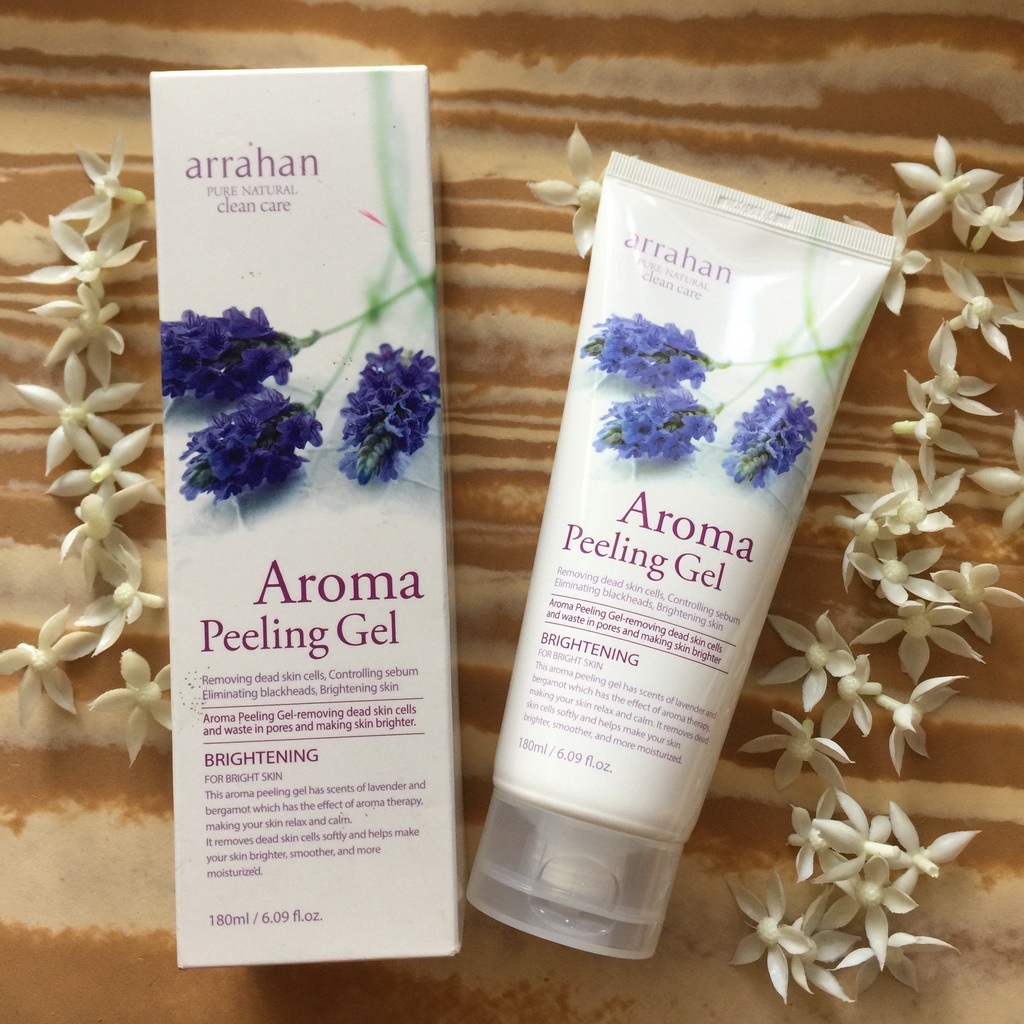 Tẩy Tế Bào Chết Chiết Xuất Từ Hoa Oải Hương ARRAHAN Hàn Quốc Aroma Pelling Gel 180ml Giúp Tẩy Sạch tế Bào Chết Sáng Da