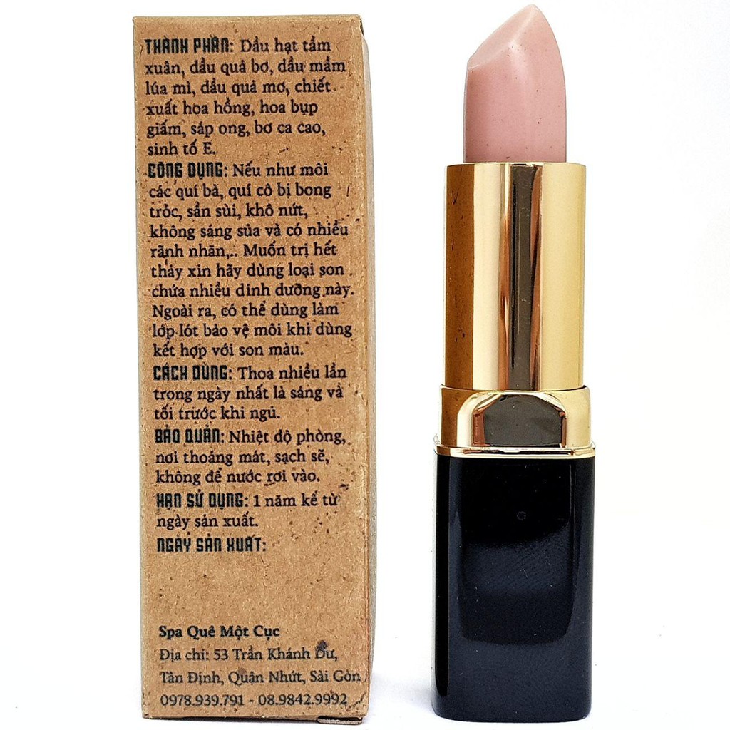 Son dưỡng có màu, dưỡng môi căng mướt, mềm mịn, sáng và nhẹ môi QUÊ MỘT CỤC 5G (HANDMADE) | BigBuy360 - bigbuy360.vn