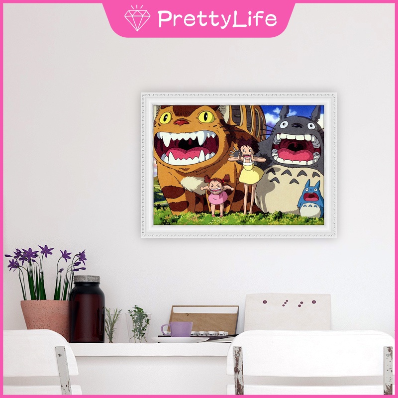 Tranh đính đá 5D tự làm hình cô gái hoạt hình 30x40cm/40x50cm