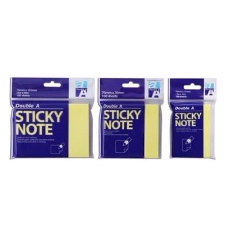 Giấy nhớ giấy note Double A (3in x 3in) kích thước 76 x 76 mm giấy ghi nhớ màu vàng thuận tiện Binkids TB45