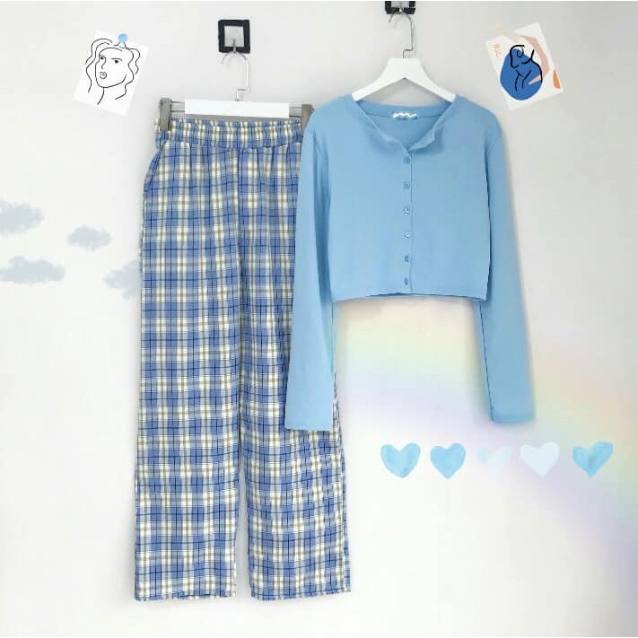 Áo croptop nút tròn tay dài ulzzang hot girl trend