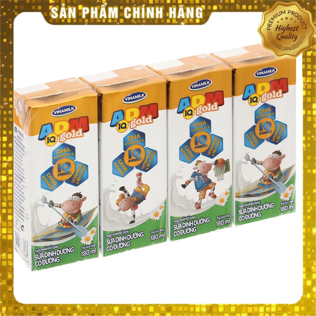 1 Lốc 4 Hộp Sữa Tươi ADM Vinamilk Hộp 110ml/180ml
