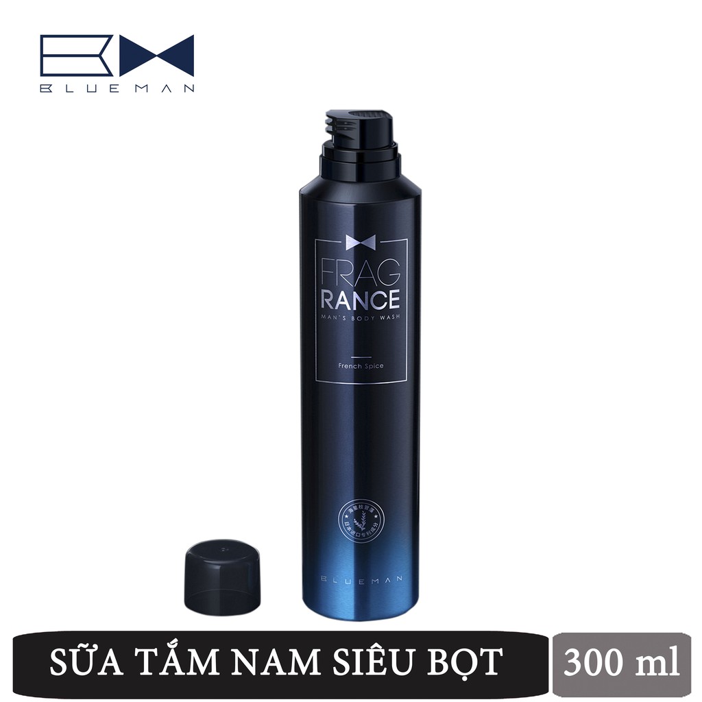 SỮA TẮM NAM SIÊU BỌT MOUSSE BLUEMAN DƯỠNG ẨM DA HƯƠNG THƠM DÀI LÂU 300ml