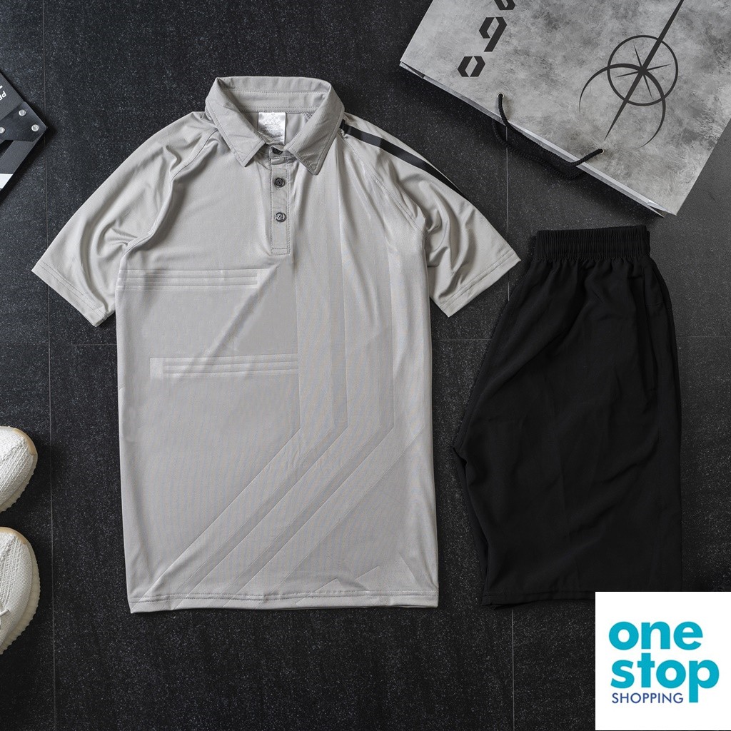 Sét bộ có cổ thời trang nam mã One19, phom 40-75kg One shop