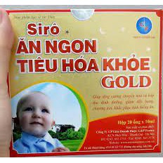 Siro Ăn Ngon, Tiêu Hóa Khỏe Gold (20 ống)