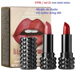 Set son mini KatvonD Kitten Mini Kiss Me Twice Studded Kiss