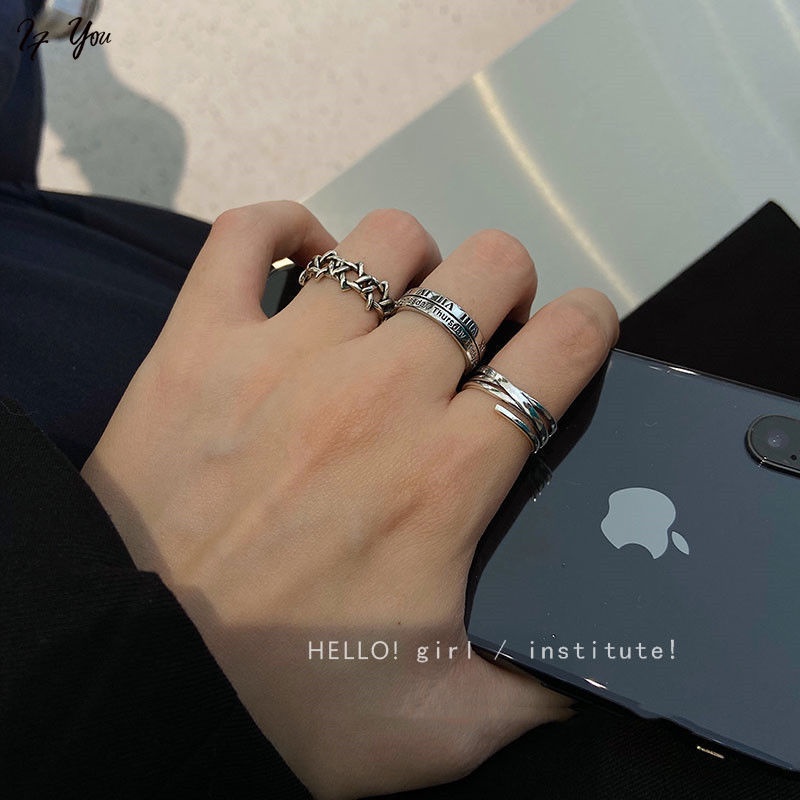 Bộ Nhẫn Đeo Tay Thiết Kế Mở Phong Cách Vintage Thời Trang Cho Nữ