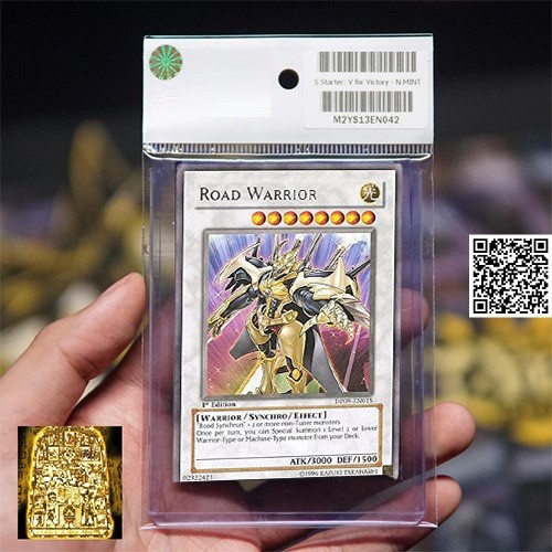 1458-6 Thẻ bài Road Warrior Yugioh vua trò chơi bản có tem bạc tặng Sleeves bọc bài