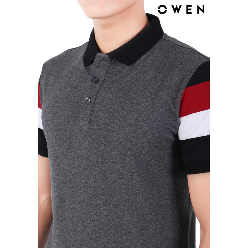 Áo polo ngắn tay Owen Bodyfit Xám - APV21838 | BigBuy360 - bigbuy360.vn
