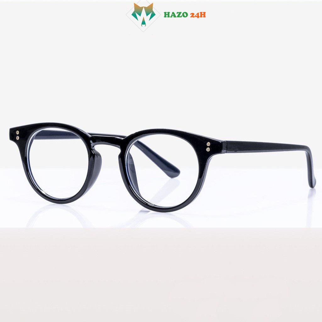 Mắt Kính Giả Cận Form Tròn 2 Chấm Góc 430 Hot Trend Cực Đẹp - Hazo