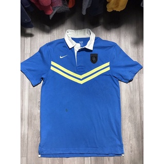 Áo thun ngắn tay có cổ hiệu Nike màu xanh size M (95) (69x48)