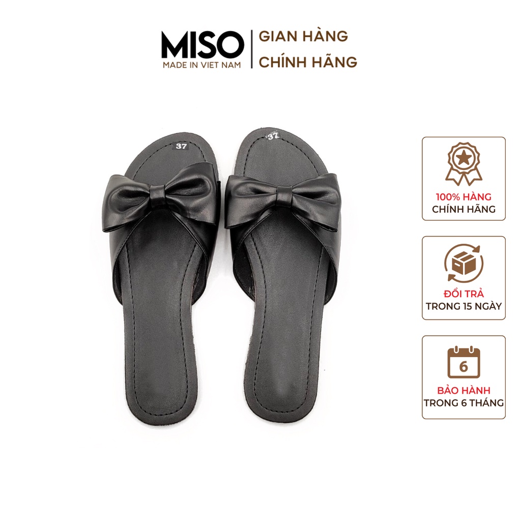 Dép nữ thời trang đế bằng ôm chân thắt nơ dễ thương đi học đi chơi dạo phố MISO 2010