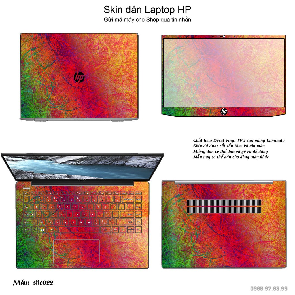 Skin dán Laptop HP in hình Hoa văn sticker nhiều mẫu 4 (inbox mã máy cho Shop)