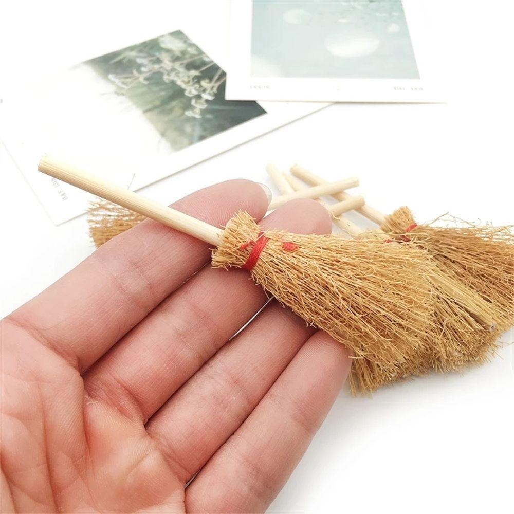 Set 10 Chổi Gỗ Mini Trang Trí Nhà Búp Bê Dịp Halloween