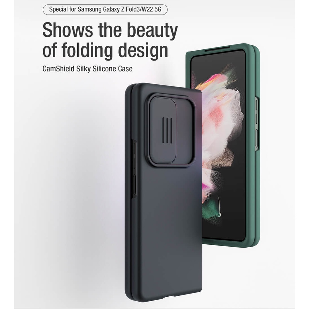 Ốp lưng chống sốc silicon cho Samsung Galaxy Z Fold 3 hiệu Nillkin Camshield Silky - hotphukien phân phối