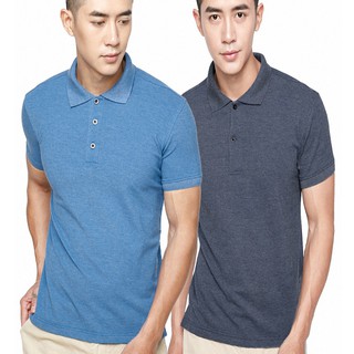 Combo 2 Áo thun nam, vải cá sấu, A09 (xanh đen, xanh bích)
