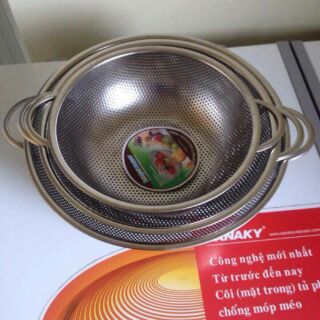 Bộ ba rổ inox