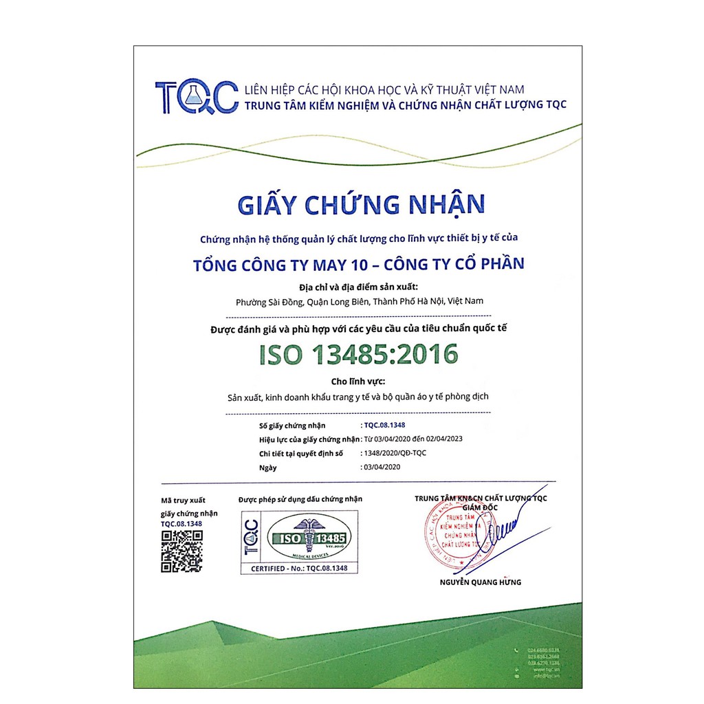 Khẩu trang y tế 4 lớp kháng khuẩn MAY 10 hộp 50 chiếc đạt tiêu chuẩn ISO - Sản phẩm chuẩn hàng công ty