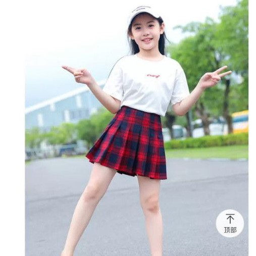 chân váy kẻ xếp ly bé gái cv002