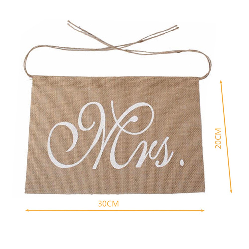 Banner Chữ Mr & Mrs Trang Trí Tiệc Cưới