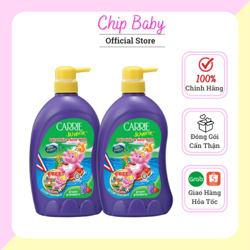 Tắm gội toàn thân cho bé Carrie Junior hương Grapeberry 700ml