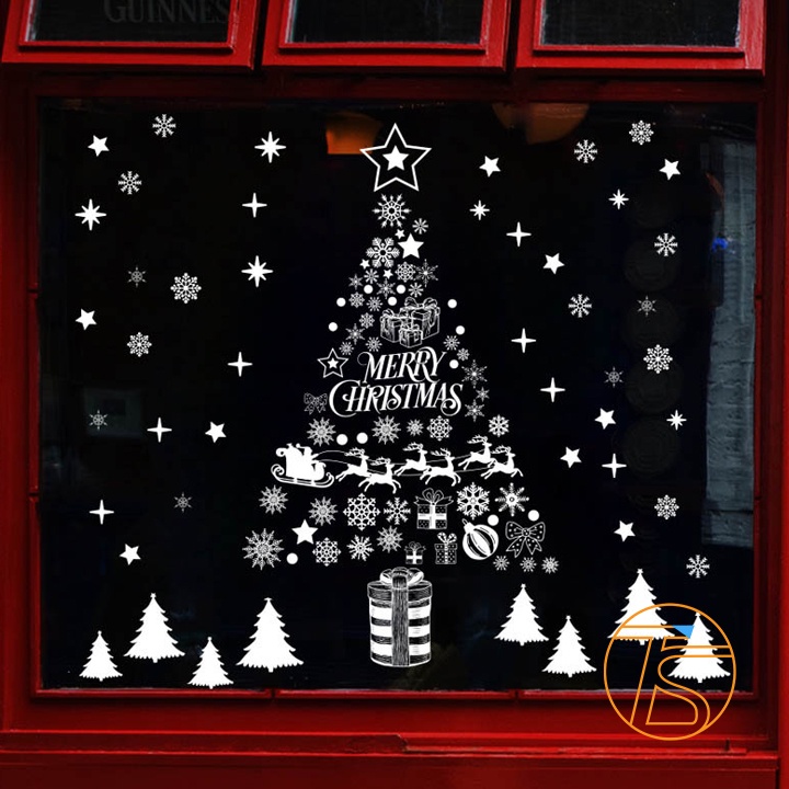 Decal Trang Trí Noel Mẫu Sticker Dán Tĩnh Điện Dịp Giáng Sinh, Tết 2022 Phù Hợp Shop Thời Trang, Văn Phòng | BigBuy360 - bigbuy360.vn