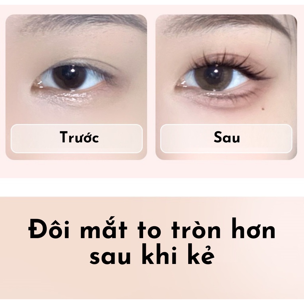 Bút kẻ bọng mắt nét mảnh nhạt GOGO TALES Silkworm GT309 mắt to tròn tự nhiên chống thấm nước