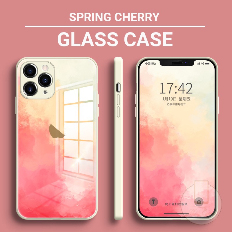 Ốp Lưng Kính Cường Lực Cao Cấp Cho Iphone 12 Pro Max 11 Pro Max 6 6s 7 8 Plus Se 2020 X Xs Max Xr