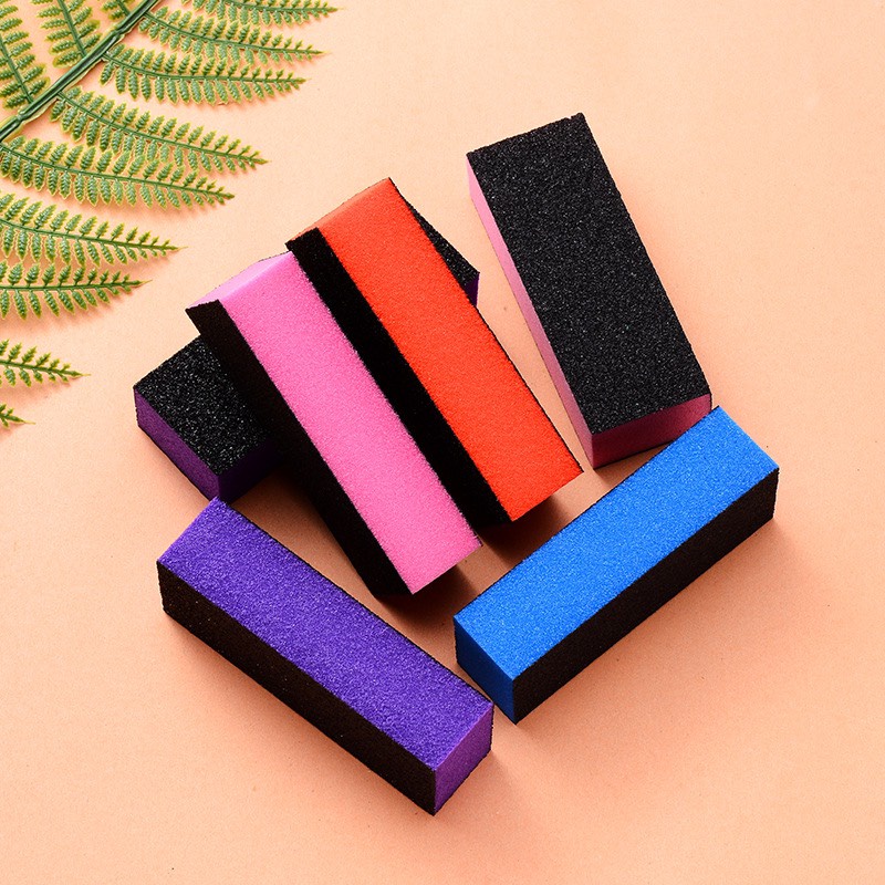 Phao dũa móng tay phao Nhám móng màu đỏ đen