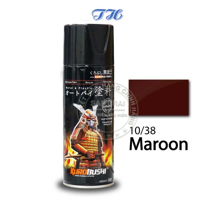 Sơn Xịt Samurai chuyên dùng cho xe máy hạt dẻ 10/38 chống cháy, chống rạn nứt, vòi xịt chống chảy
