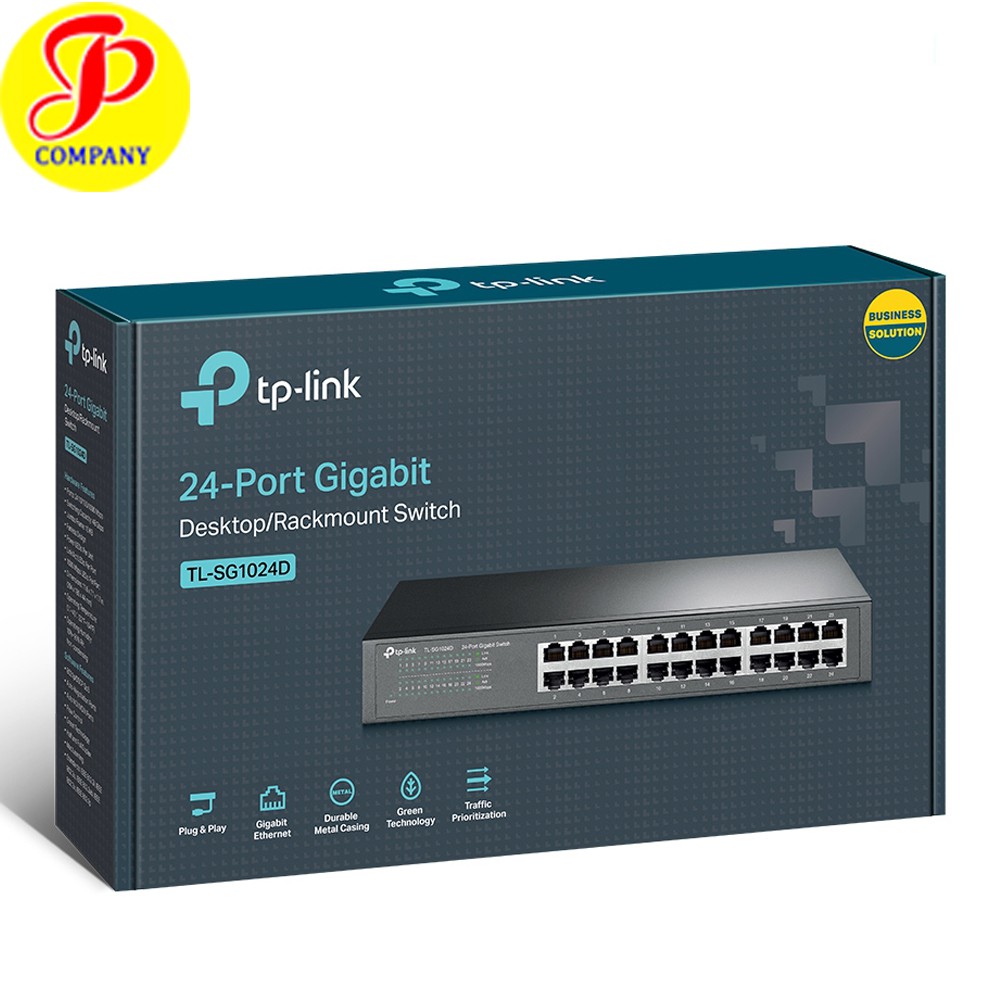 Bộ chia mạng 24 cổng 1 Gigabit TP-Link TL-SG1024D vỏ thép - Chính hãng, mới 100% bảo hàng 2 năm