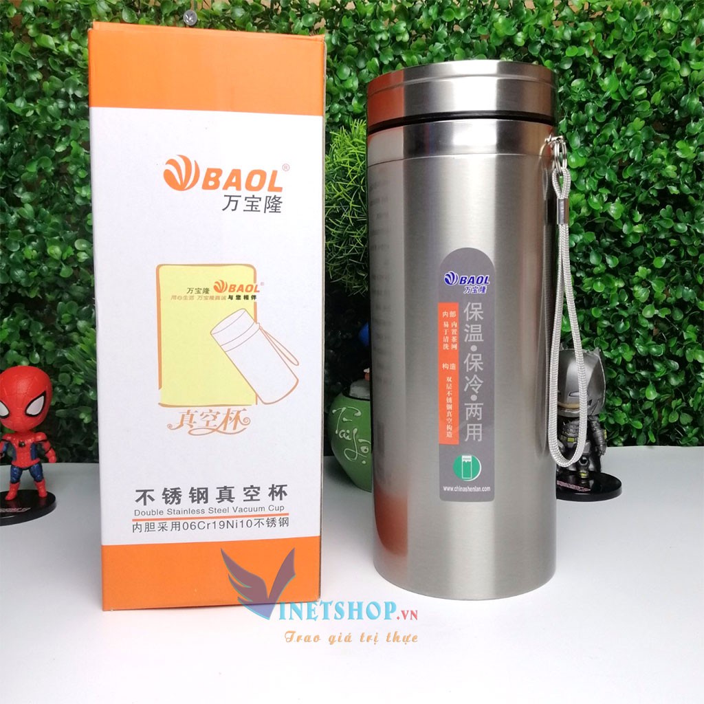 Bình Giữ Nhiệt Inox 304 dày 2 lớp 800ml-1200ml Giữ Nhiệt Tối Ưu Hơn 8H Thương Hiệu BaoL - BaoL1200