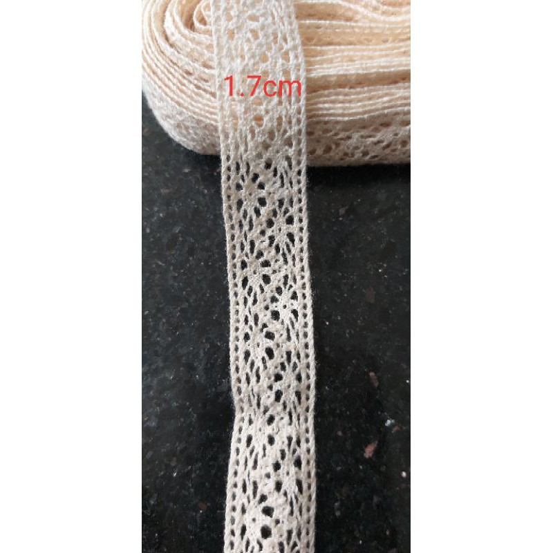 Ren cotton , màu mộc ,size 1.2cm đến 2cm(2m/12k)