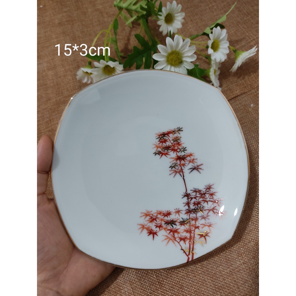 Đĩa Gốm Sứ Nhật Nhiều Họa Tiết -Size Trung- Nhiều Mẫu
