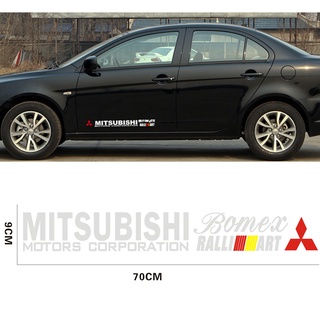 Set 2 miếng dán không thấm nước trang trí xe hơi Mitsubishi 
