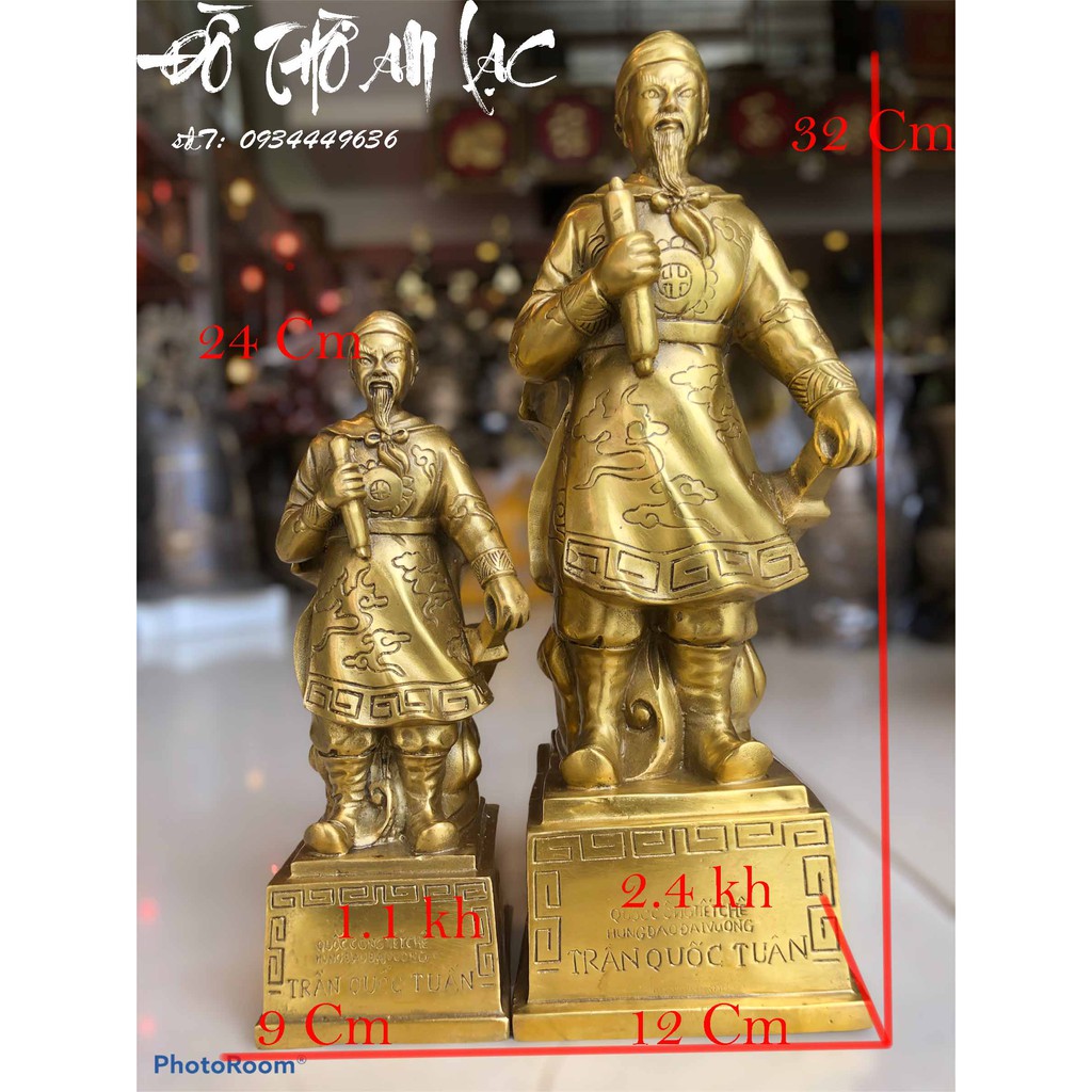 Tượng Hưng Đạo Vương - Trần Quốc Tuấn Bằng Đồng Vàng - Phong Thủy An Lạc