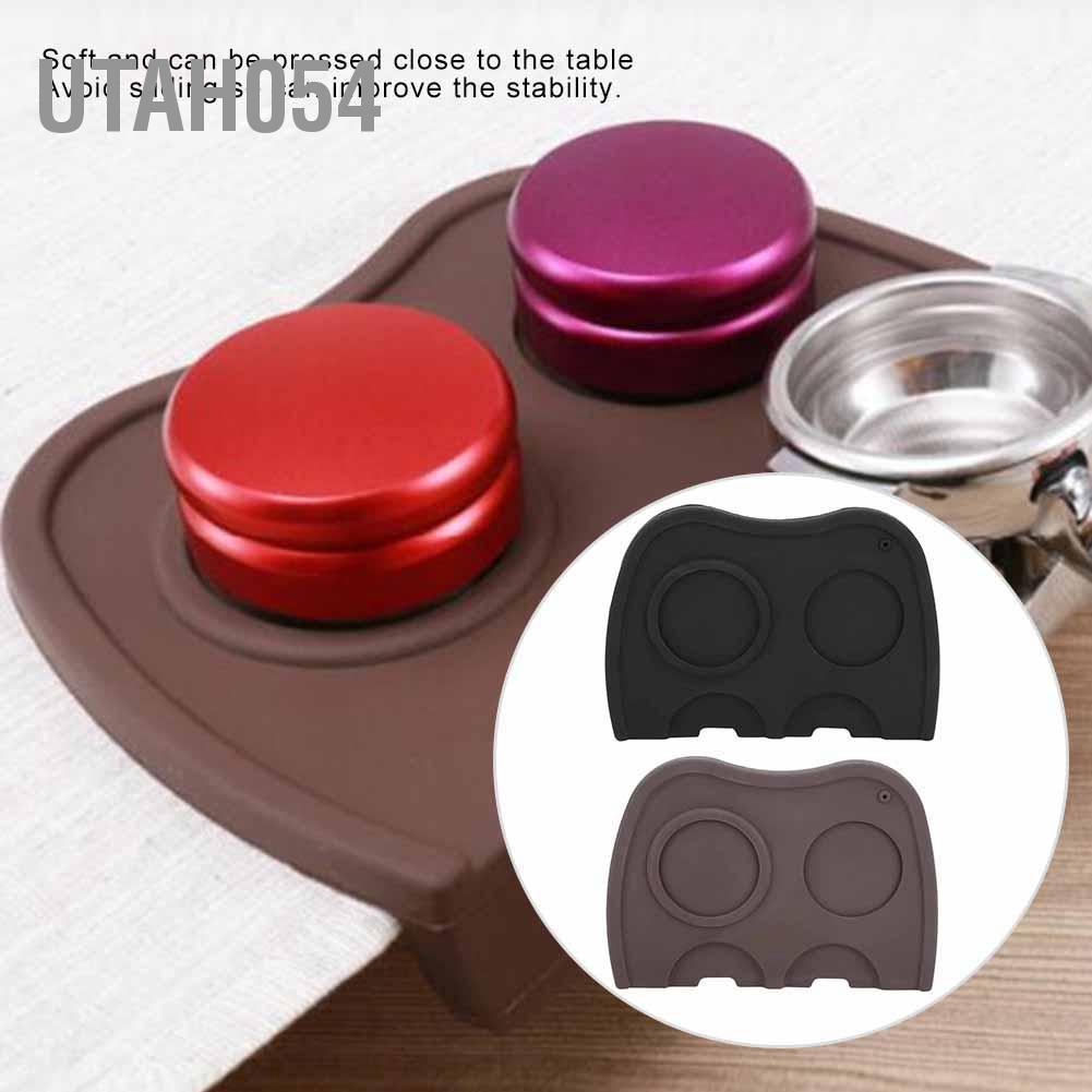 Utah054 Silicone Anti‑Slip Coffee Tamper Mat Pad Holder Support Machine Accessories Tool