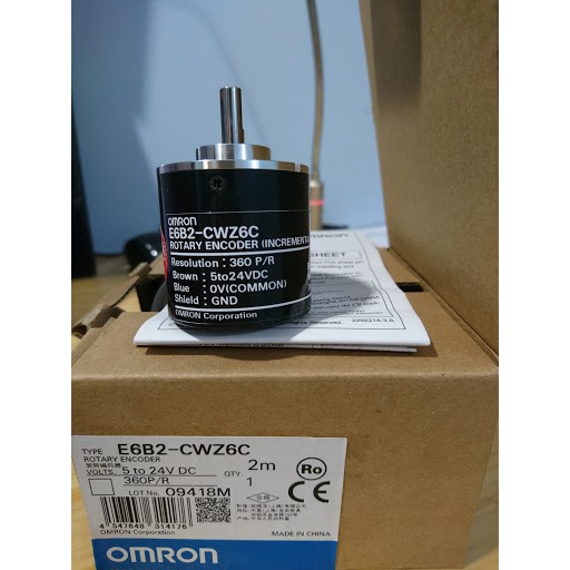 Encoder Omron E6B2-CWZ6C 360 xung (360p/r), nguồn 5-24VDC