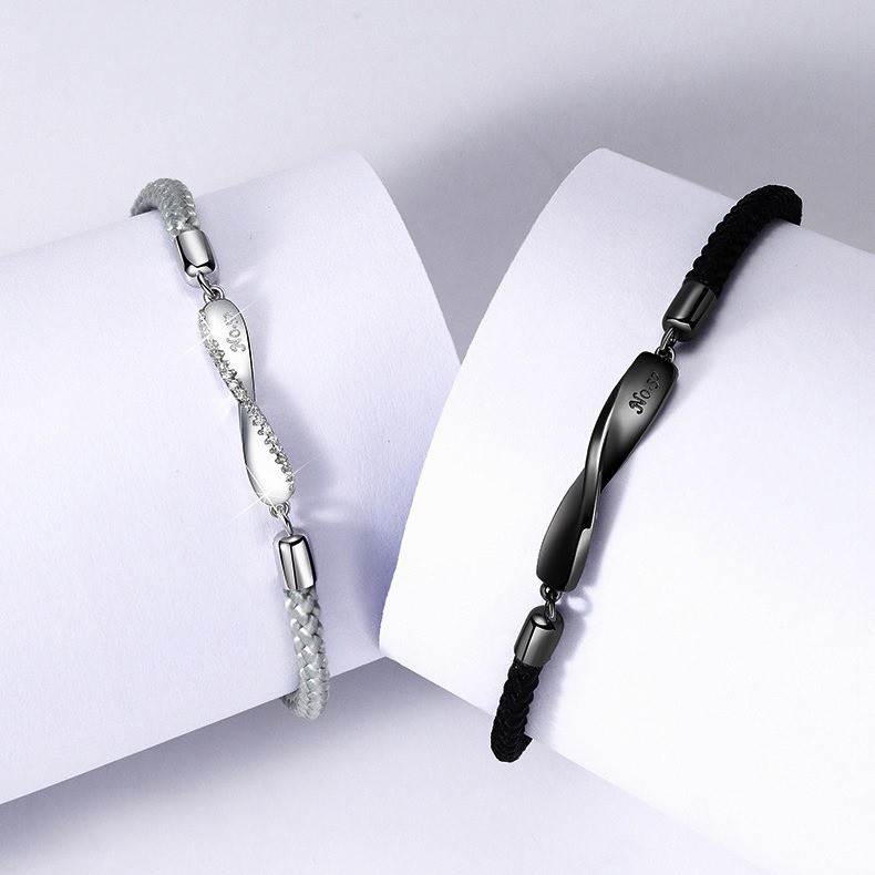 Vòng tay đôi vô cực COUPLE IN LOVE cặp nam nữ freesize HÀNG MỚI VỀ