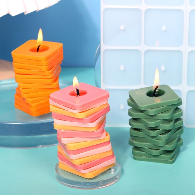 Khuôn Silicone Xoay Làm Bánh Mousse Hình Vuông