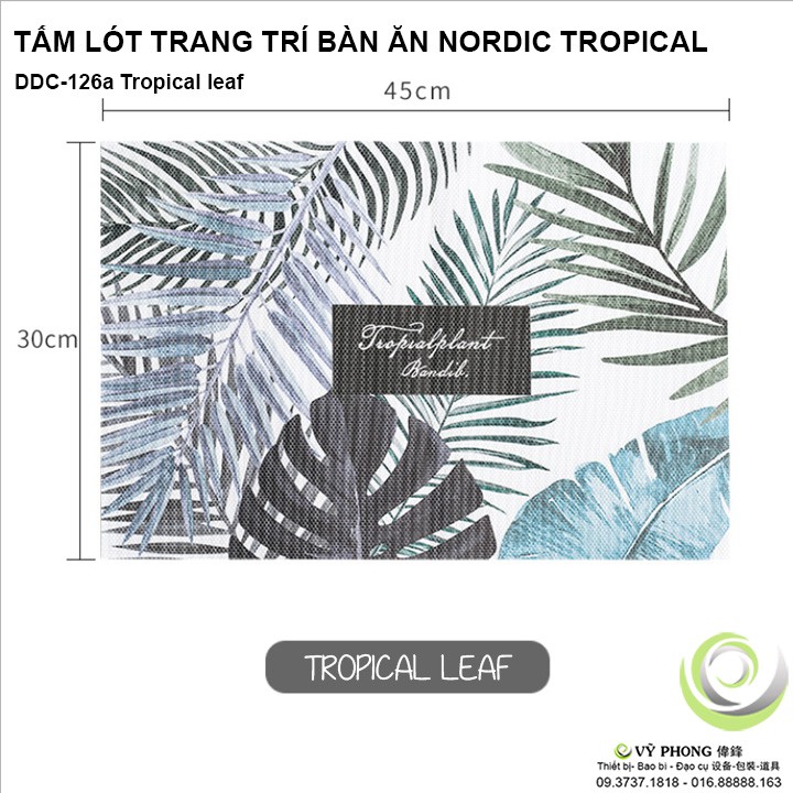 TẤM LÓT BÀN ĂN VẢI BỐ NORDIC TROPICAL TRANG TRÍ NHÀ CHỤP ẢNH SẢN PHẨM INS DDC-126a,b,c,d