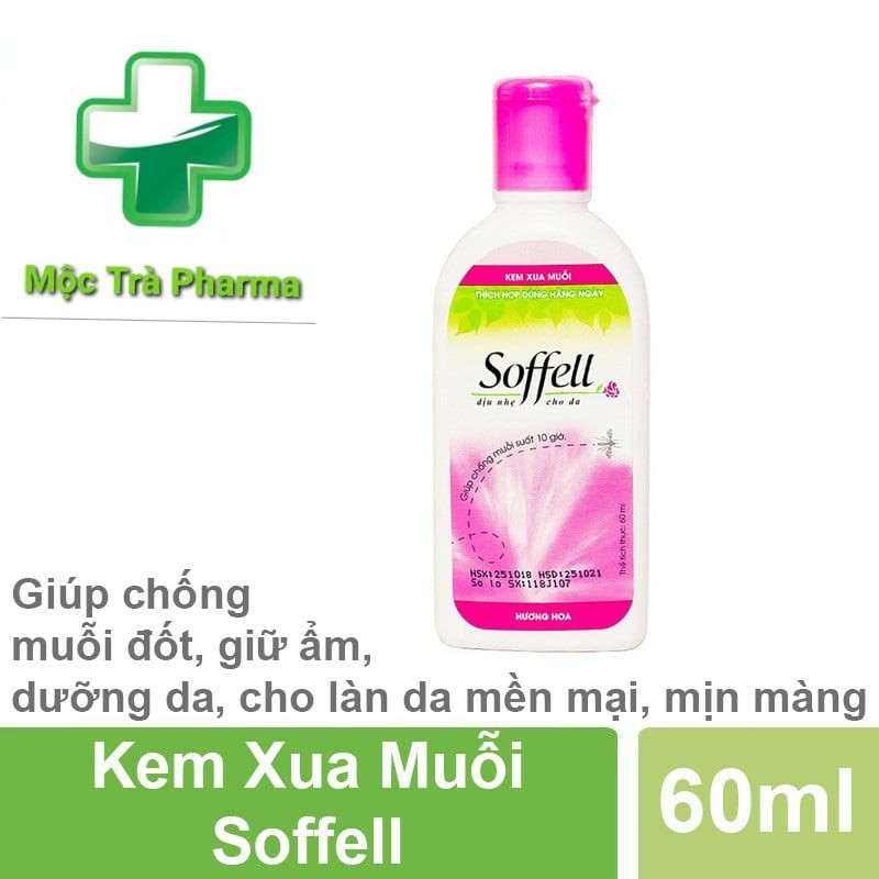 Kem chống Muỗi Soffell ( Chính hãng,Hiệu quả ) Dạng kem bôi chai 60ml