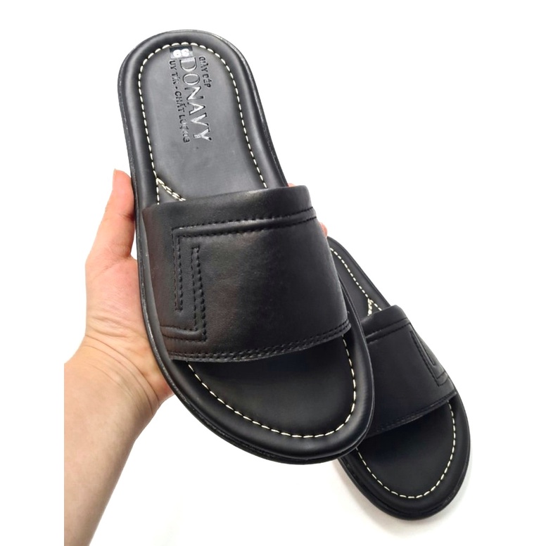 Dép quai ngang nam đa bò, dép xỏ nam cao cấp bảo hành 12 tháng shop kinson