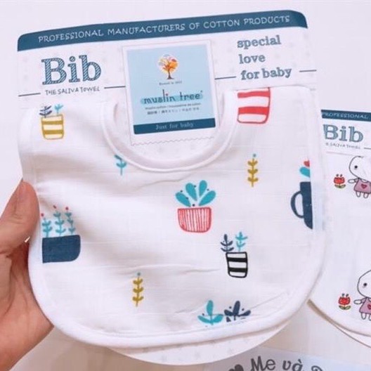 Yếm Xô Bib cao cấp cho bé Dùng cho bé sơ sinh 0-12m, giúp bé giữ vệ sinh sạch sẽ sau mỗi lần ăn sữa, ăn dặm